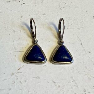 Lapis & sterling silver earrings